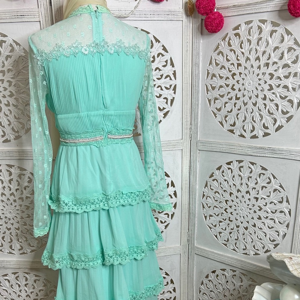 Mint Ruffled Fancy Gown - Picture 6 of 7